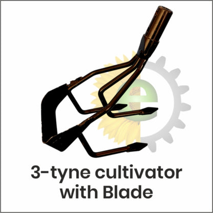 3-tyne cultivator with Blade (WITHOUT LONG HANDLE)