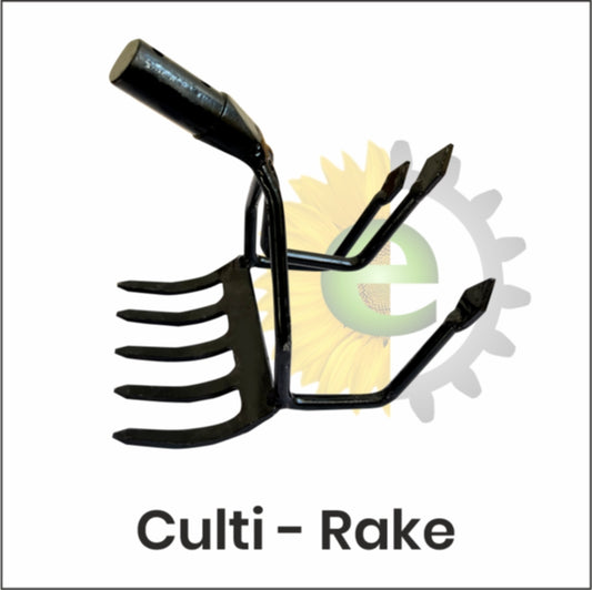 3 Tyne Cultivator with Rake (WITHOUT LONG HANDLE)