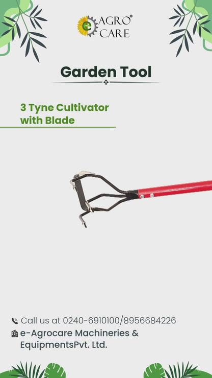 3-tyne cultivator with Blade (WITHOUT LONG HANDLE)